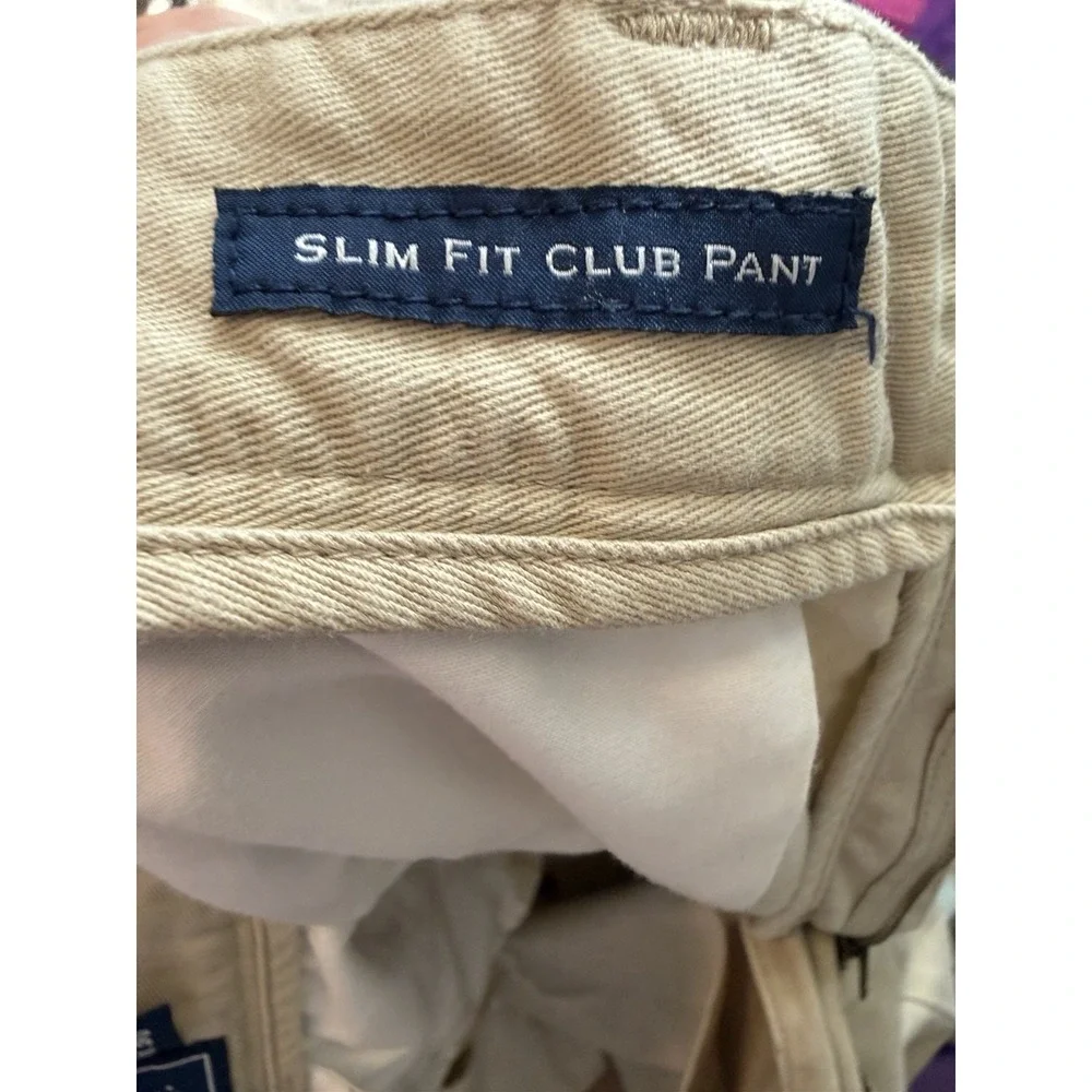 Vineyard Vines Men's Chino Slim Fit Club Pants Size 35x30 Beige Khaki Classic
